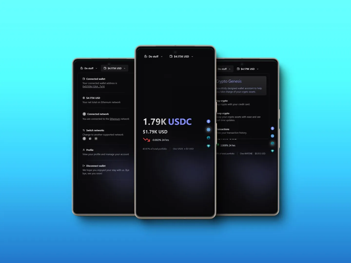 Crypto Genesis, Wallet app